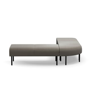 Hörnbänk VARIETY, utåtvänd, tyg Pod CS, taupe