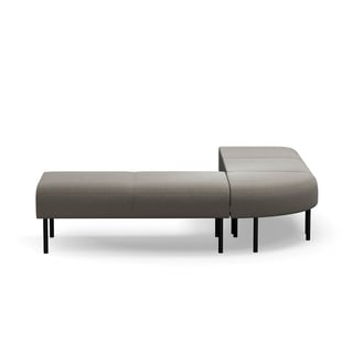 Hörnbänk VARIETY, utåtvänd, tyg Pod CS, taupe