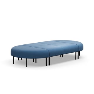 Bench VARIETY, 8-seater, fabric Pod CS, blue