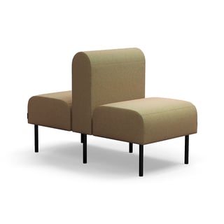 Modulsofa VARIETY, 1-personers, dobbelt, stof Blues CSII, turkis/orange