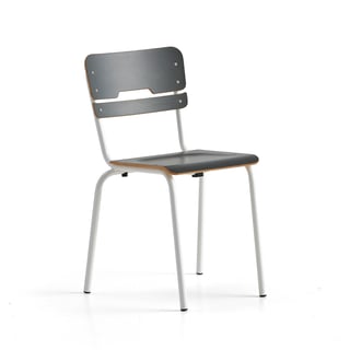 Elevstol SCIENTIA, sits 360x360 mm, höjd: 460 mm, vit/antracitgrå