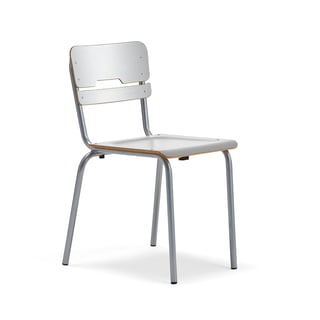 Oppilastuoli SCIENTIA, leveä istuin, korkeus: 460 mm, hopeanharmaa/harmaa