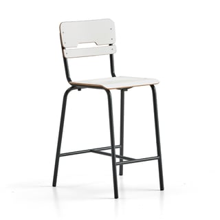 Stol SCIENTIA, sete B90 D390 mm, H650 mm, antrasitt/hvit