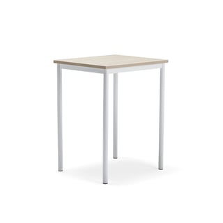 Bord SONITUS PLUS, 700x600x900 mm, stativ vit, ljuddämpande högtryckslaminat, ask