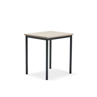 Borð SONITUS PLUS, 700x600x760 mm, hljóðdempandi HPL, askur/steingrátt