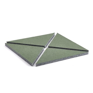 Akustikpanel PATTERN, 600x600x40 mm, 4er Pack, grün