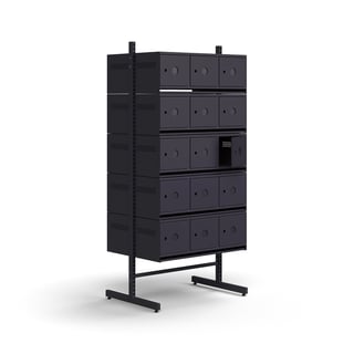 Jalatsikapp ENTRY, põhiosa, 1800 x 900 x 600 mm, 30 lahtrit ustega, antratsiit