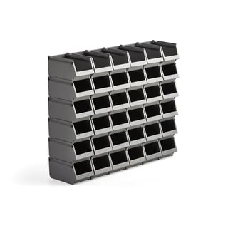 Dėžutės AJ9000, serija -74, 250x148x130 mm, 36 vnt., pilkos