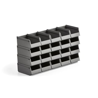 Plockback AJ 9000, serie -75, 170x105x75 mm, 20-pack, grå