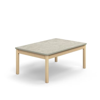 Bord DECIBEL, 1200x800x530 mm, støjreducerende linoleum, grå