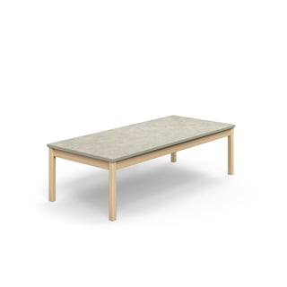 Table DECIBEL, 1800x800x530 mm, noise reducing linoleum, grey