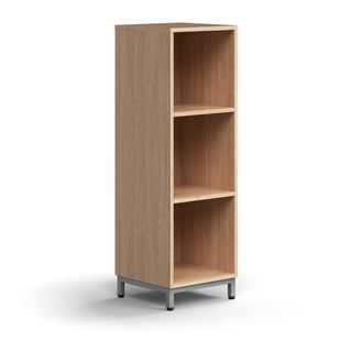 Riiul QBUS jalaraamil, 1252 x 400 x 400 mm, hõbehall/ tamm