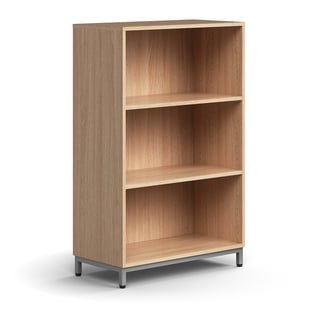 Hylla QBUS, 2 hyllplan, benstativ, 1252x800x400 mm, silver, ek