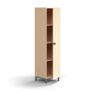 Schrank QBUS, 1636x400x420 mm, Silber, Birke