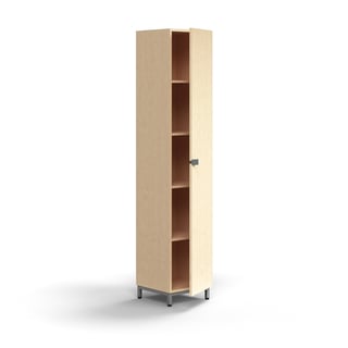 Schrank QBUS, 2020x400x420 mm, Silber, Birke