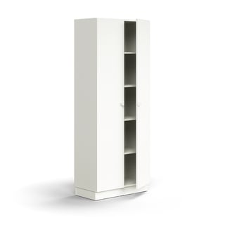 Ormar QBUS, 4 police, ručke, 2025x800x420 mm, bijela
