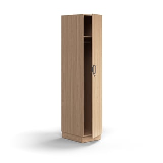 Riidekapp QBUS soklil, 2020 x 400 x 570 mm, lukuga, tamm