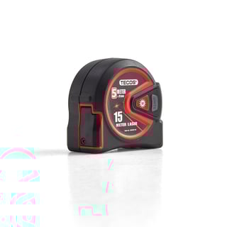 Málband, 5 metra, með laser