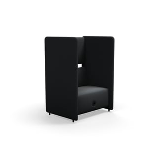 Akustiksofa CLEAR SOUND mit USB-Anschluss, 1,5-Sitzer, Stoff Pod CS, anthrazit