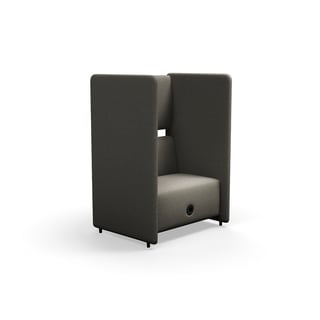 Nojatuoli CLEAR SOUND, integroitu USB-portti, 1,5-istuttava, kangas Pod CS, taupe