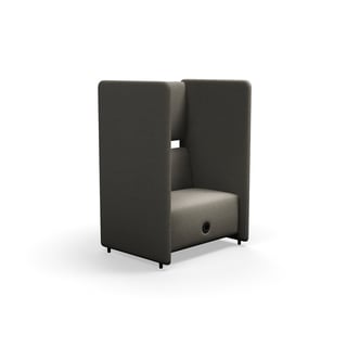 Nojatuoli CLEAR SOUND, integroitu USB-portti, 1,5-istuttava, kangas Pod CS, taupe
