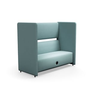 Sofa CLEAR SOUND, med USB-uttak, 3-seter, stoff Pod CS, turkis