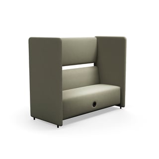 Sofa CLEAR SOUND, med USB-uttak, 3-seter, stoff Focus Melange, beige