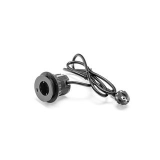 Vestavná zásuvka UNIQUE, 1x el. zásuvka, 1x USB-C, černá