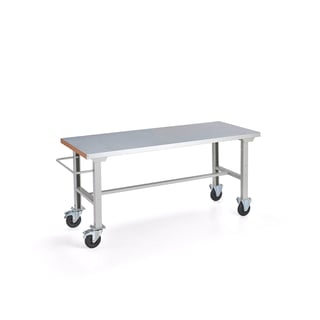Mobilny stół roboczy SOLID, 2000x800 mm, stal