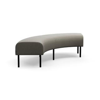 Modulbänk VARIETY, 90° hörnmodul, tyg Pod CS, taupe