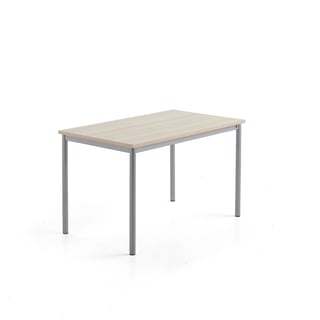 Pöytä SONITUS PLUS, 1200x700x720 mm, korkeapainelaminaatti HPL, saarni, hopeanharmaa