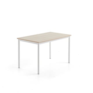 Bord SONITUS PLUS, 1200x700x720 mm, stativ vit, ljuddämpande HPL, ask