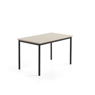 Pöytä SONITUS PLUS, 1200x700x720 mm, korkeapainelaminaatti HPL, saarni, antrasiitinharmaa