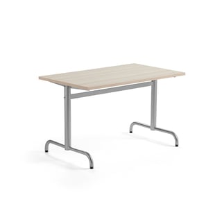 Bord PLURAL PLUS, 1200x700x720 mm, ljuddämpande högtryckslaminat, ask, silver