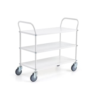 Hyllvagn TRANSIT, 3 hyllor, 900x440 mm, vit