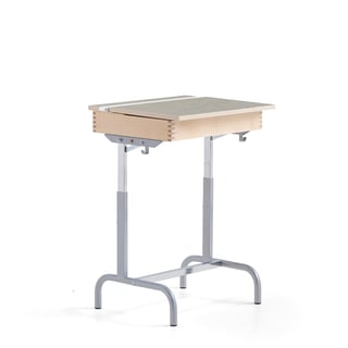 Elevbänk 188, silver/grå