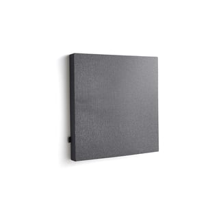 Akustikpanel POLY, firkantet, 600x600x56 mm, vægmonteret, mørkegrå