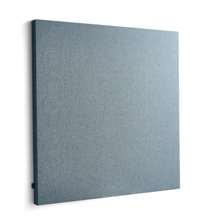 Ljudabsorbent POLY, kvadrat, 1180x1180x56 mm, väggmonterad, ljusblå