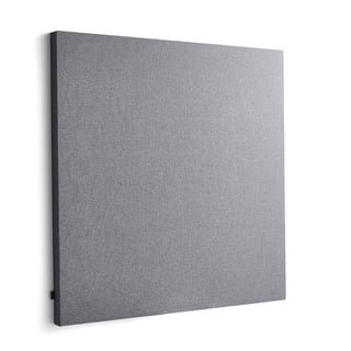 Lydabsorbent POLY, kvadrat, B1180 H1180 T56 mm, veggmontert, lys grå