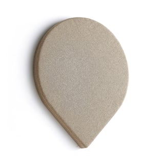 Acoustic panel POLY, tear drop, 965x800x56 mm, wall mounted, beige