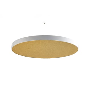 Akustikplade GRACE, cirkel, Ø780x52 mm, lofthængende, gul