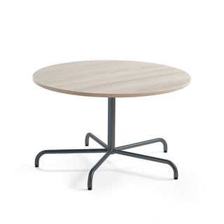 Galds PLURAL PLUS, Ø 1200x720 mm, troksni slāpējošs augstspiediena lamināts, antracīts/osis