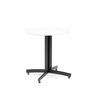 Mötuneytisborð SANNA, Ø700x720 mm, svart/hvítt