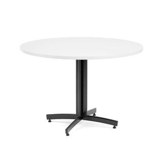 Apvalus valgomojo stalas SANNA, Ø1100x720 mm, juodas/baltas