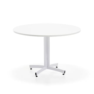 Okrogla jedilna miza SANNA, Ø1100x720 mm, bela