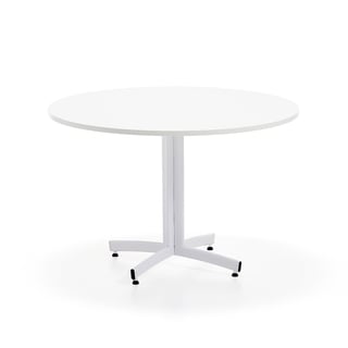 Okrogla jedilna miza SANNA, Ø1100x720 mm, bela