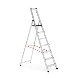 Profesionālas alumīnija kāpnes UPWARD, 7 pakāpieni, augstums 1570 mm
