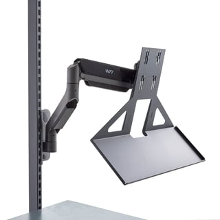 Skærmholder til arbejdsbord ROBUST/SOLID/VERVE,inkl. tastaturhylde, justerbar arm
