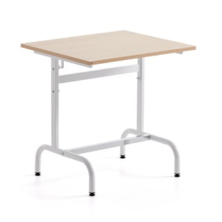 School desk 180, high pressure laminate, white/birch