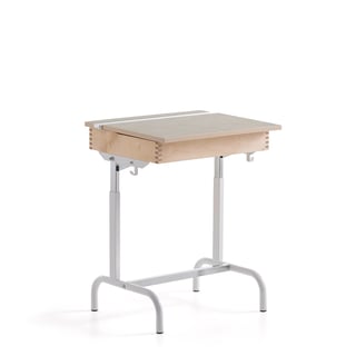 Školská lavica 188, biela/šedá